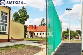 Siatki Człuchów - Zielone siatki ze sznurka na ogrodzeniu boiska orlika dla terenów Człuchowa